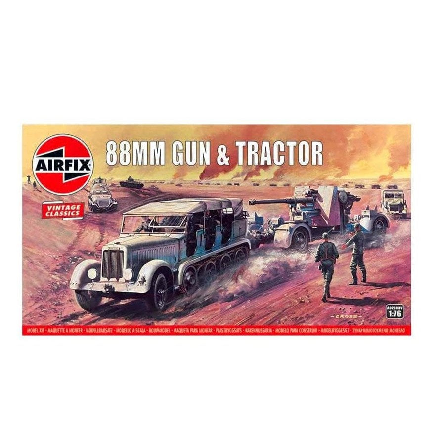 Airfix 88mm Gun & Tractor 1:76 Scale, A02303V