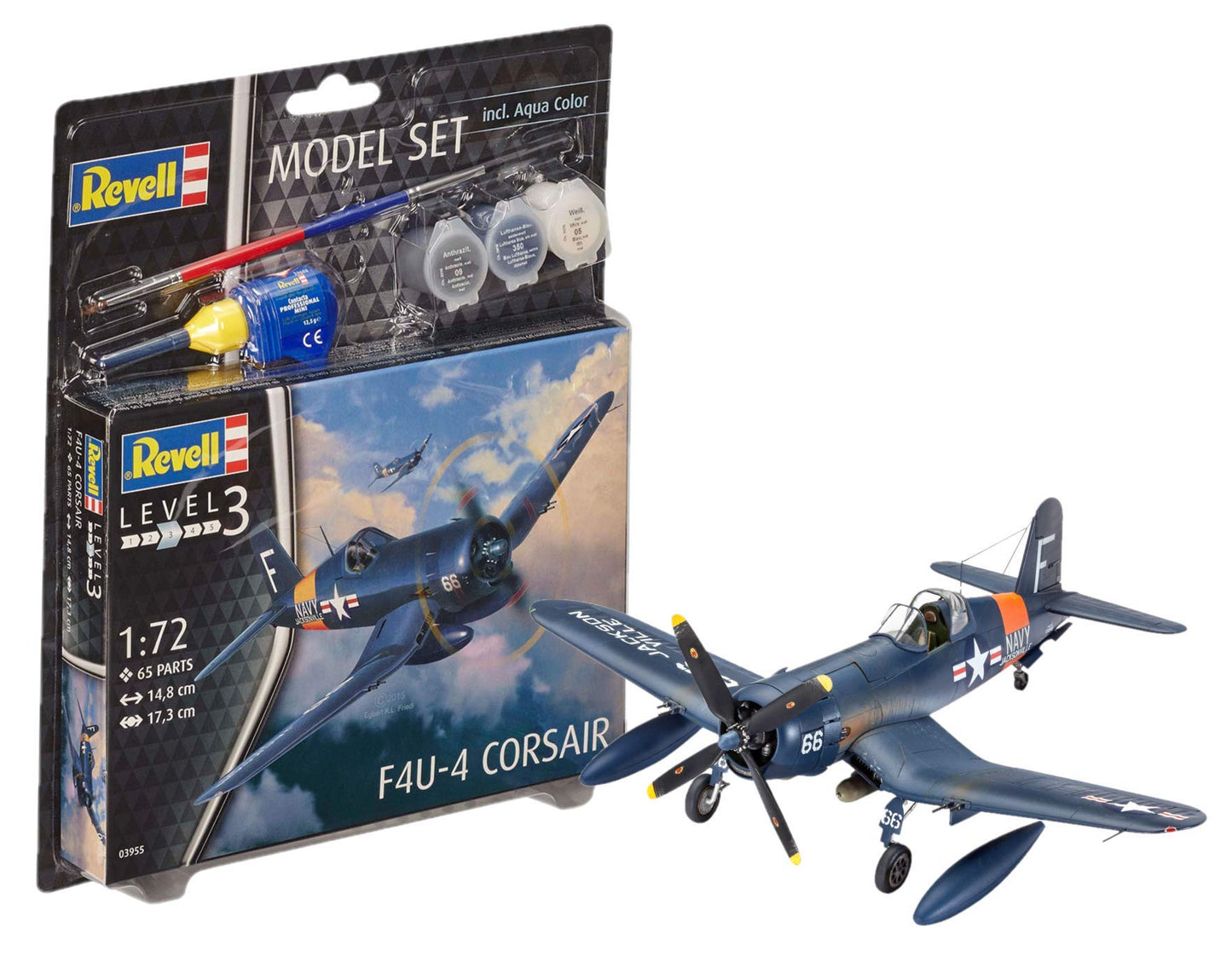 Revell F4U-4 Corsair Gift Set 1:72 Scale, 63955