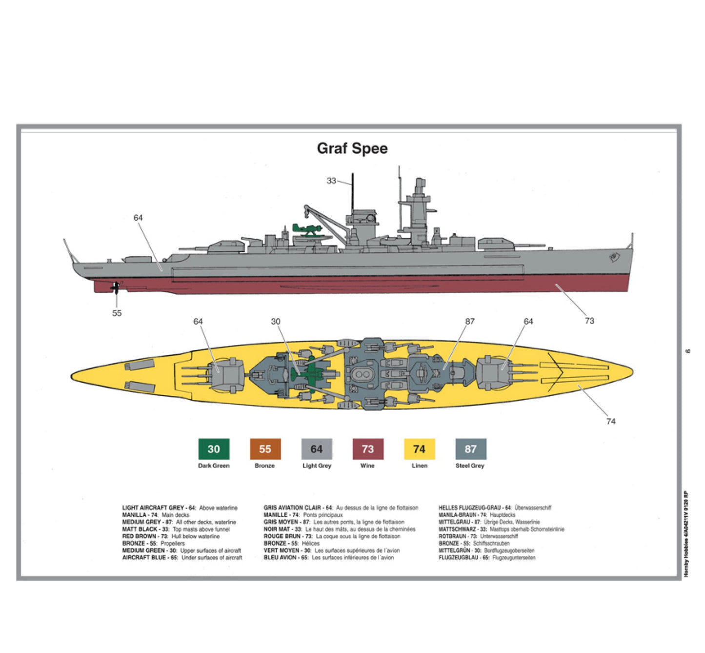 Airfix Admiral Graf Spee 1:600 Scale, A04211V