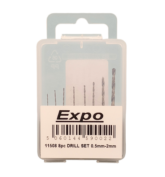 11508 - 8pc Drill Set, 0.5mm - 2.0mm