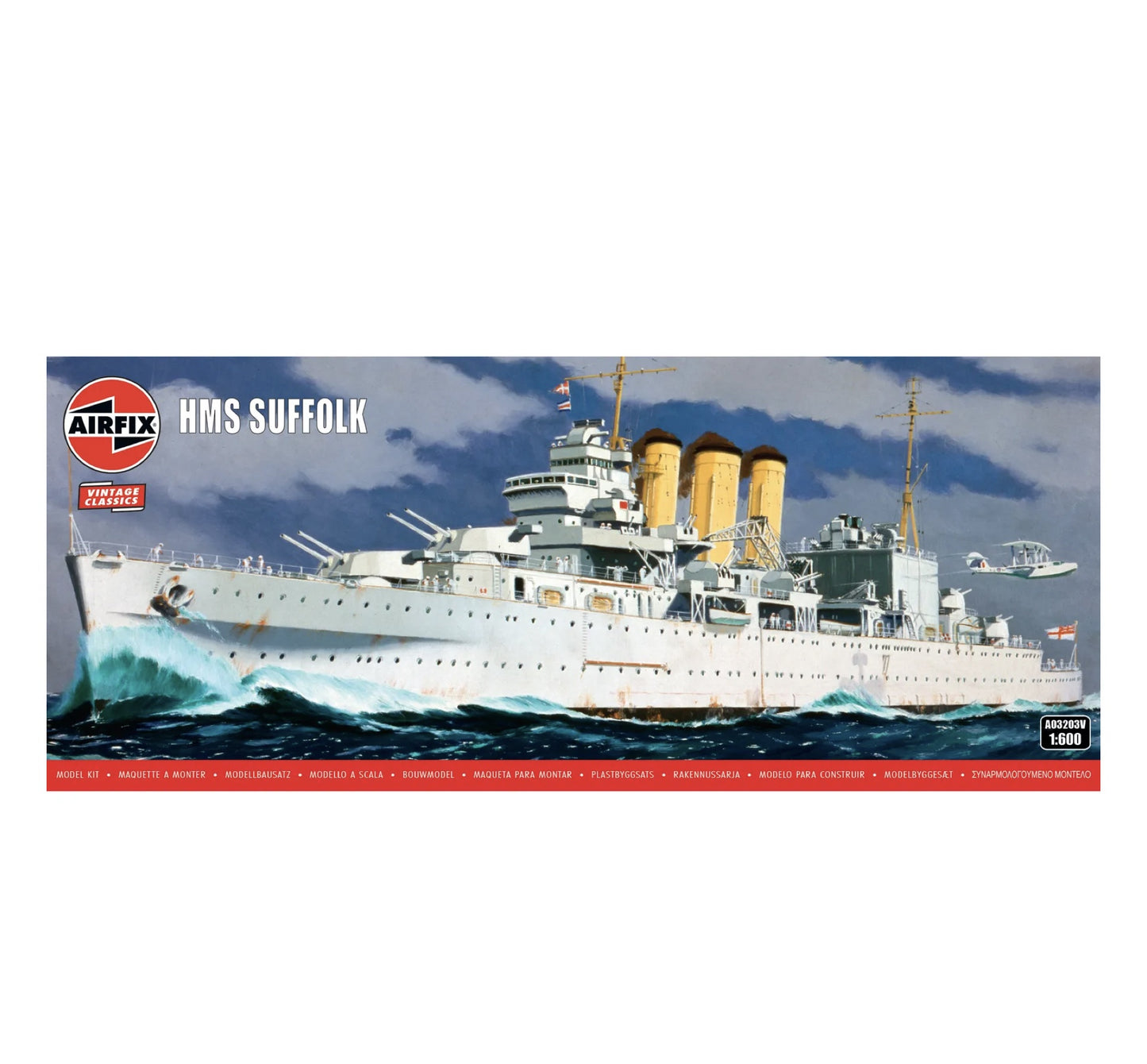 Airfix HMS Suffolk 1:600 Scale, A03203V