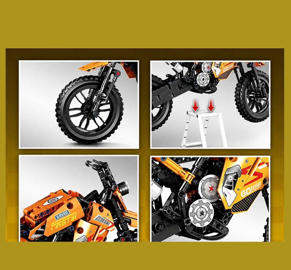 Jiqile Lego Motorcycle, 47105