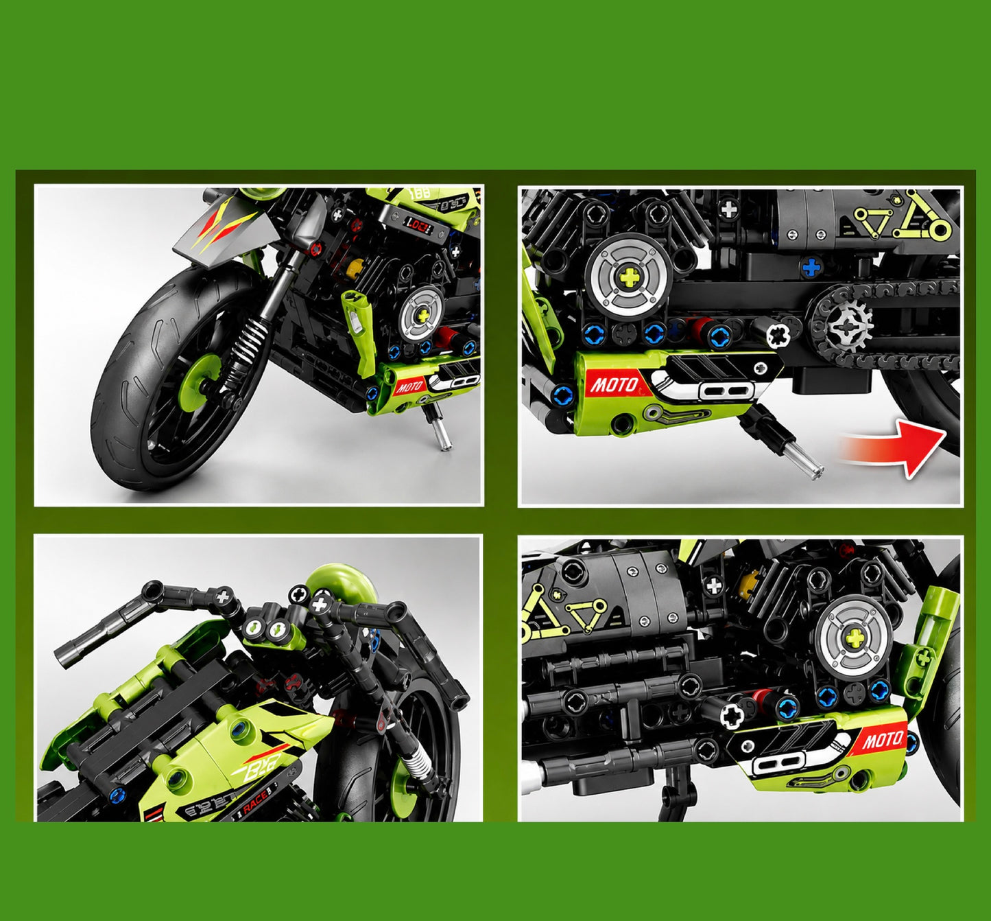 Jiqile Lego Motorcycle, 47112