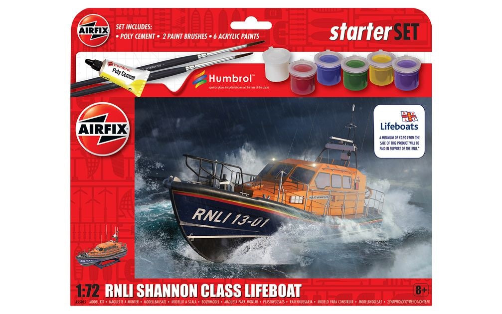 Airfix Starter Set - RNLI Shannon Class Lifeboat 1:72 Scale, A55015