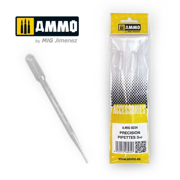Large Pipettes 3ml (0.1 oz) 4 pcs Ammo By Mig, MIG8234