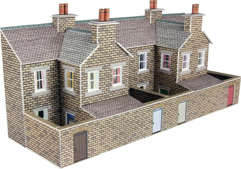PN177 Low relief terraced house backs - stone