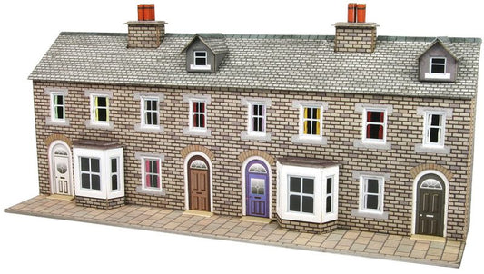 PN175 Low Relief Terraced House Fronts Stone