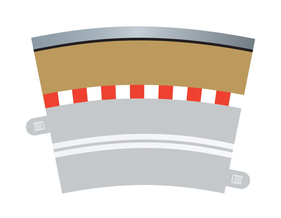 C7019 - Single Lane Radius 3 Curve Outer Borders (22.5°) x4