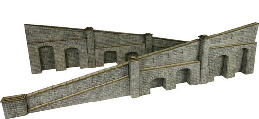 PO249 Tapered Retaining Walls - Stone Style  x2