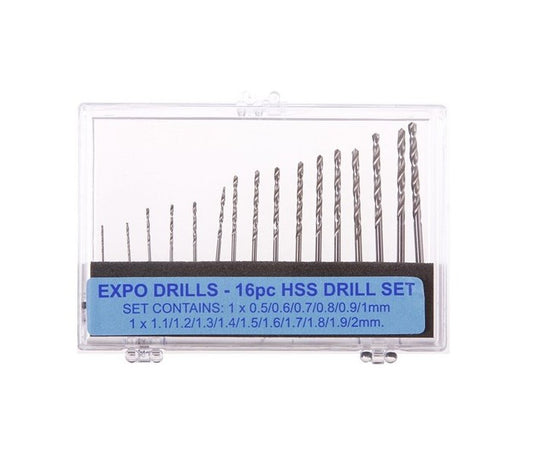 11516 - 16pc HSS Drill Set, 0.5mm - 2.0mm