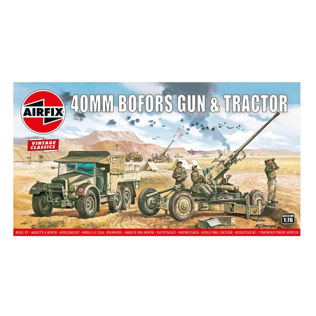 Airfix Bofors 40mm Gun & Tractor 1:76 Scale, A02314V