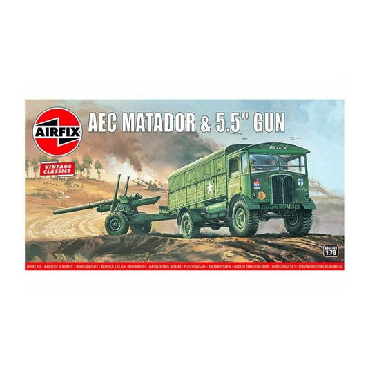 Airfix AEC Matador & 5.5inch Gun 1:76 Scale, A01314V