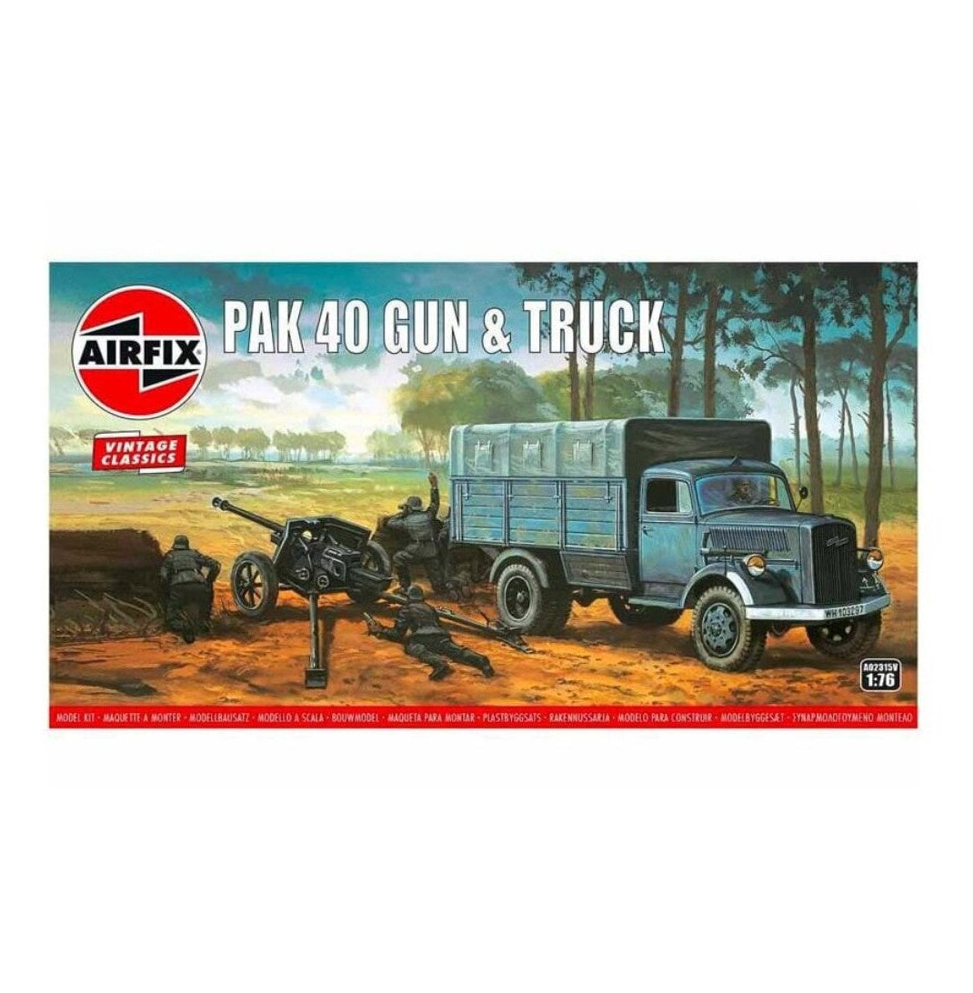 Airfix Pak 40 Gun & Track 1:76 Scale, A02315V