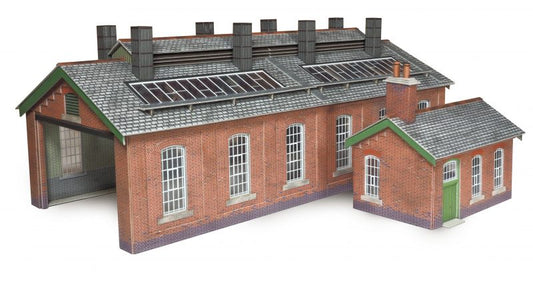 PO313 Double Track Engine Shed - Brick