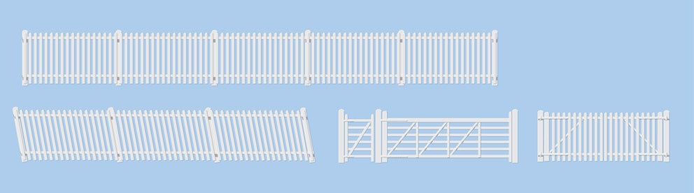 420 - GWR Station Fencing, White, (inc. gates & ramps) OO/HO
