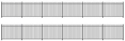 434 - GWR Spear Fencing Straights (Black) OO/HO