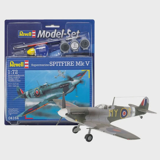 Revell Supermarine Spitfire Mk V, Gift Set 1:72 Scale, 64164