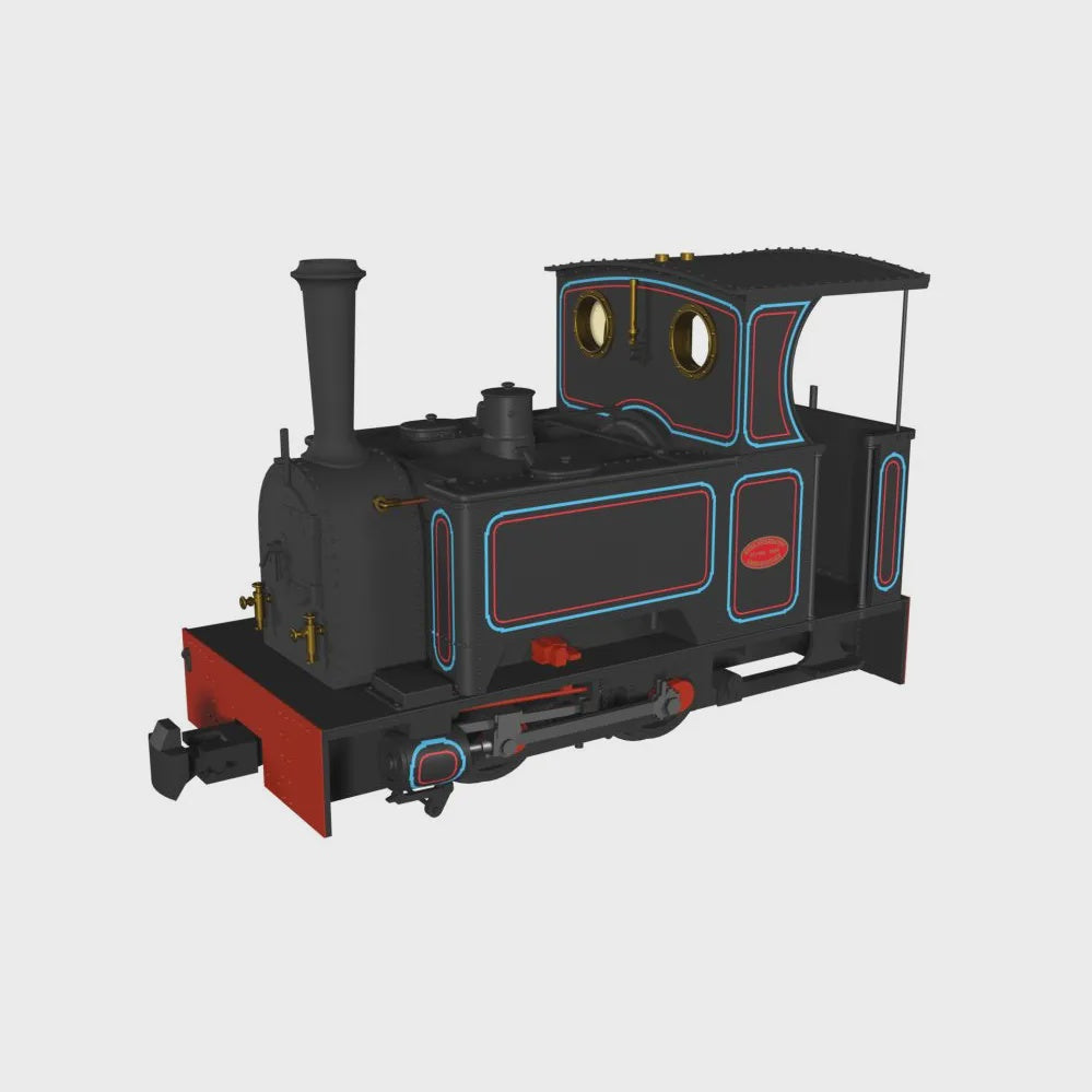 Rapido Trains - 986201 Kerr Stuart Sirdar Short Tank Penrhyn Lined Black (009 Scale)