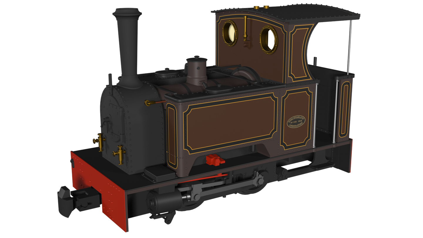 Rapido Trains - 986205 Kerr Stuart Sirdar Short Tank Lined Umber (009 Scale)