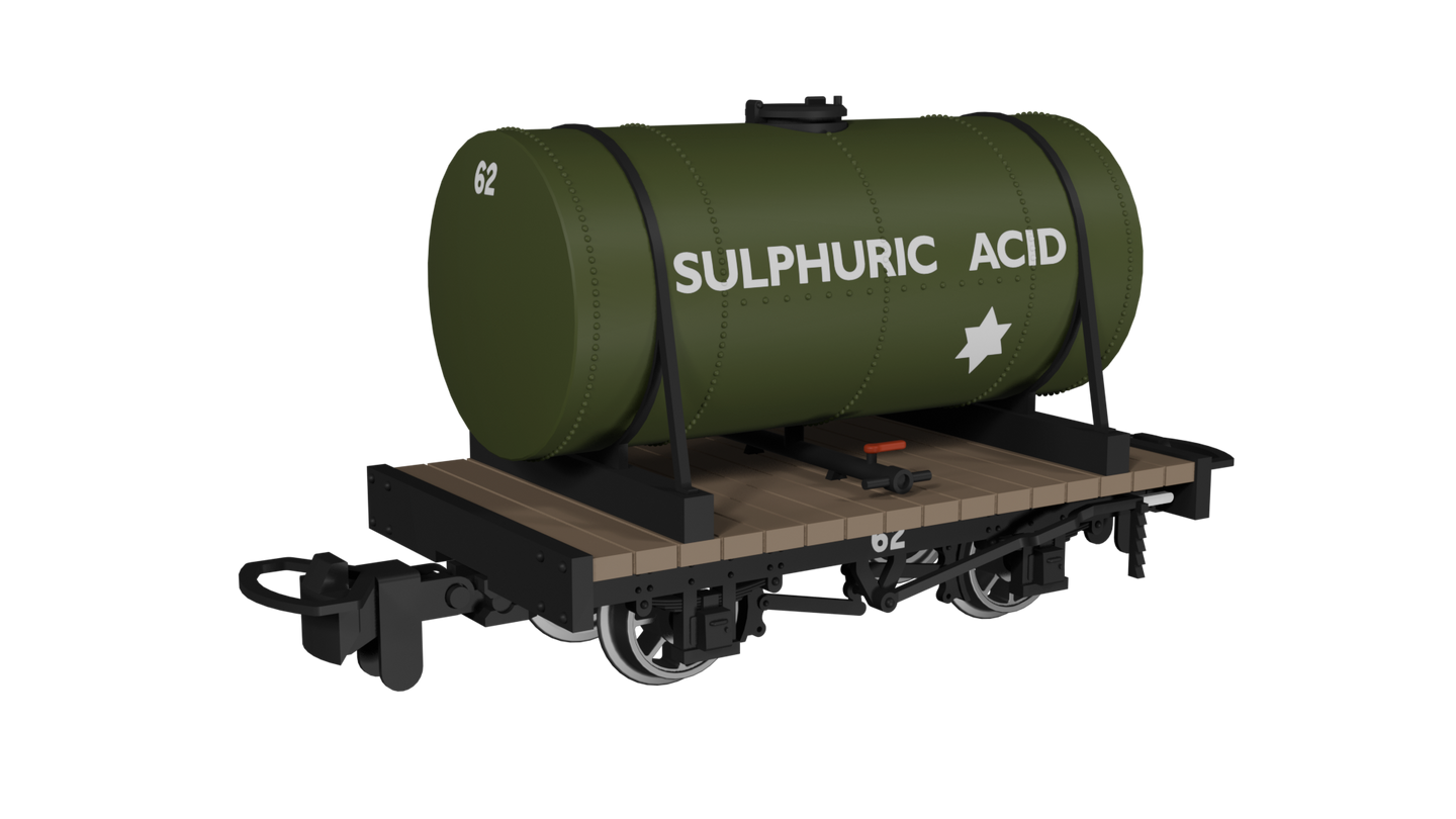 Rapido Trains - 990106 Cylindrical Tank Sulphuric Acid No. 62 (009 Scale)