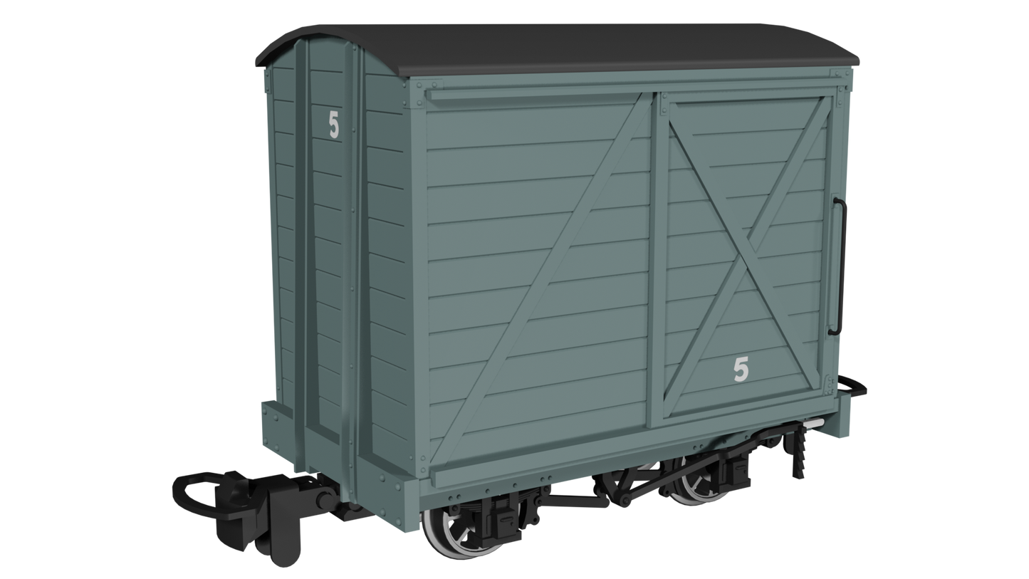 Rapido Trains - 990303 Covered Van Plain Grey No. 5 (009 Scale)