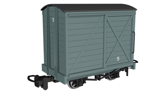 Rapido Trains - 990303 Covered Van Plain Grey No. 5 (009 Scale)