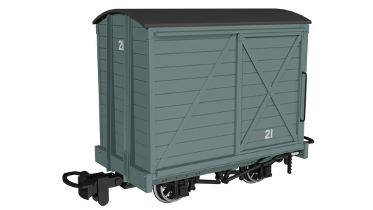 Rapido Trains - 990304 Covered Van Plain Grey No. 21 (009 Scale)