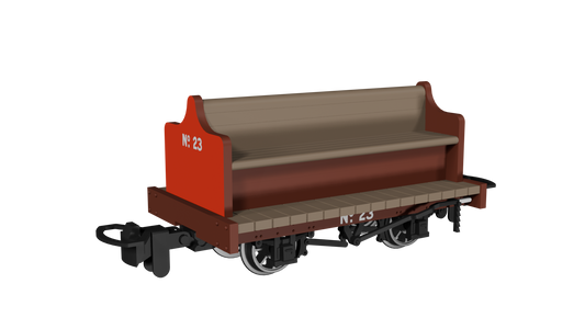 Rapido Trains - 990502 Manrider Brown w Red Ends No. 23 (009 Scale)
