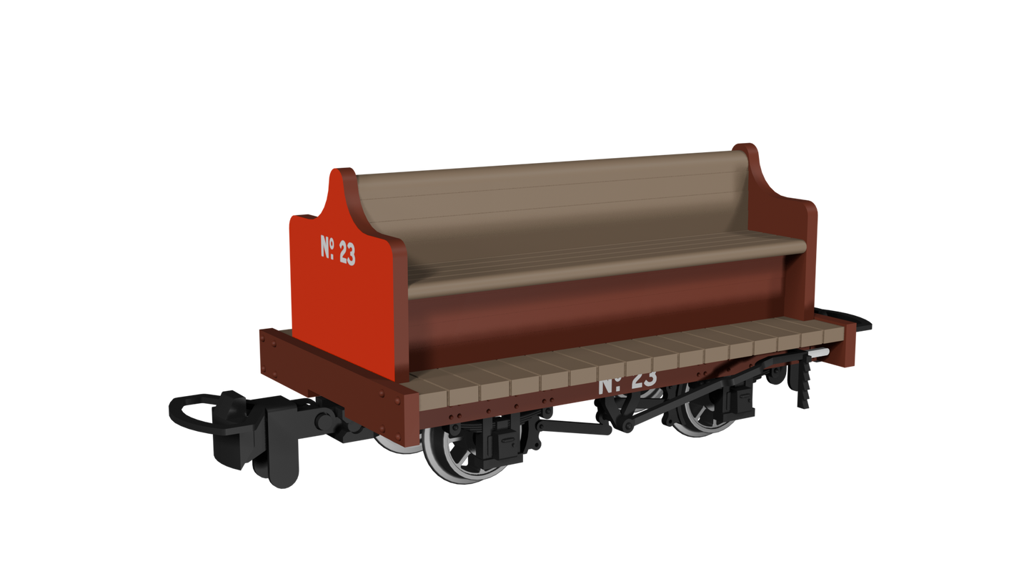 Rapido Trains - 990502 Manrider Brown w Red Ends No. 23 (009 Scale)