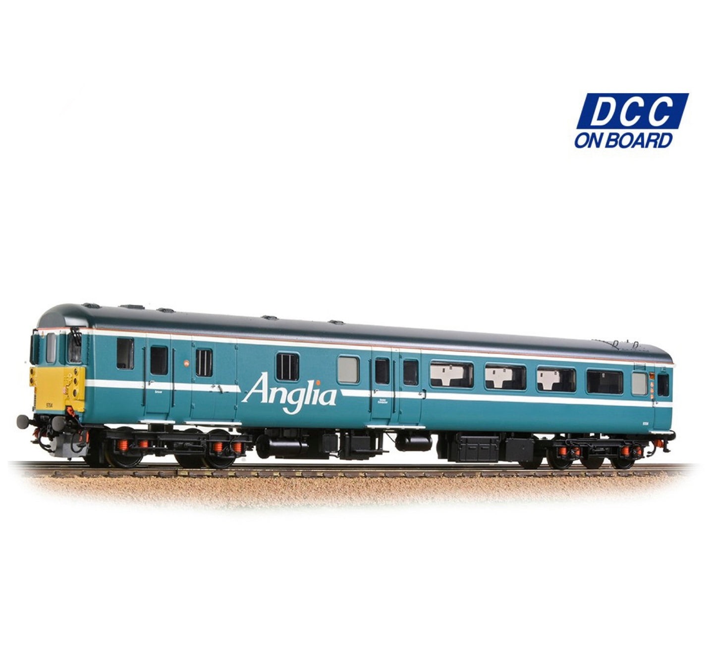 Bachmann 39-736ADC BR Mk2F DBSO (Refurbished) Driving Brake Second Open in Anglia livery '9704' Digital fitted with lighting (OO)
