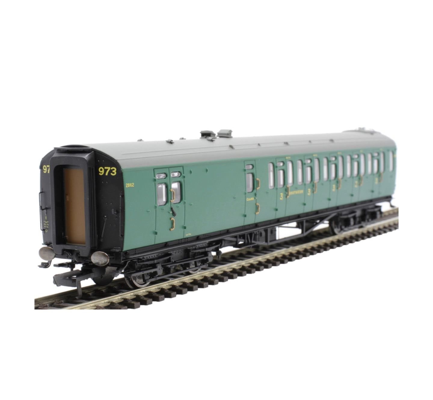 Hornby R4884C Bulleid 59' Brake Third Corridor '2862' in SR Malachite Green (OO)