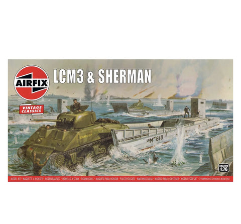 Airfix LCM3 & Sherman 1:76 Scale, A03301V