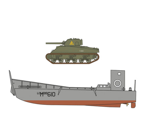 Airfix LCM3 & Sherman 1:76 Scale, A03301V