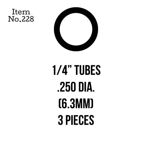 Tubes 6.3mm or 1/4" 3 Pieces, 228