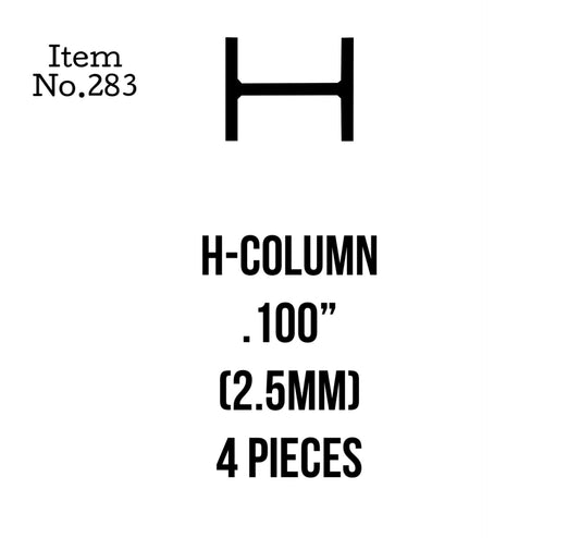 H-Column 2.5mm or .100" 4 Pieces, 283