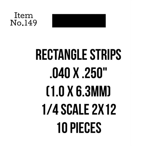 Rect. Strips 1.0 x 6.3mm or .040 x .250" 10 Pieces, 149