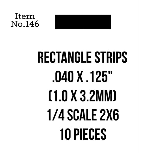 Rect. Strips 1.0 x 3.2mm or .040 x .125" 10 Pieces, 146