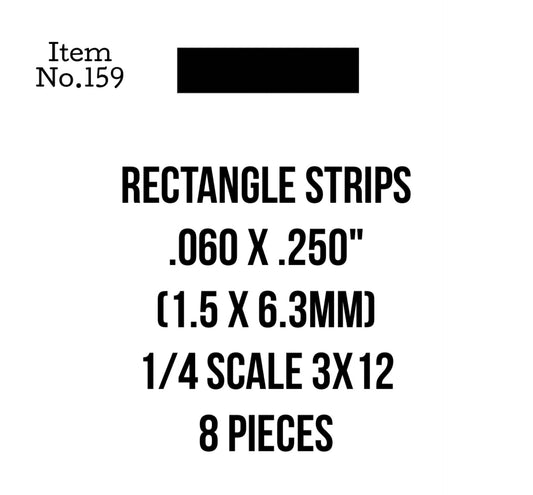 Rect. Strips 1.5 x 6.3mm or .060 x .250" 8 Pieces, 159