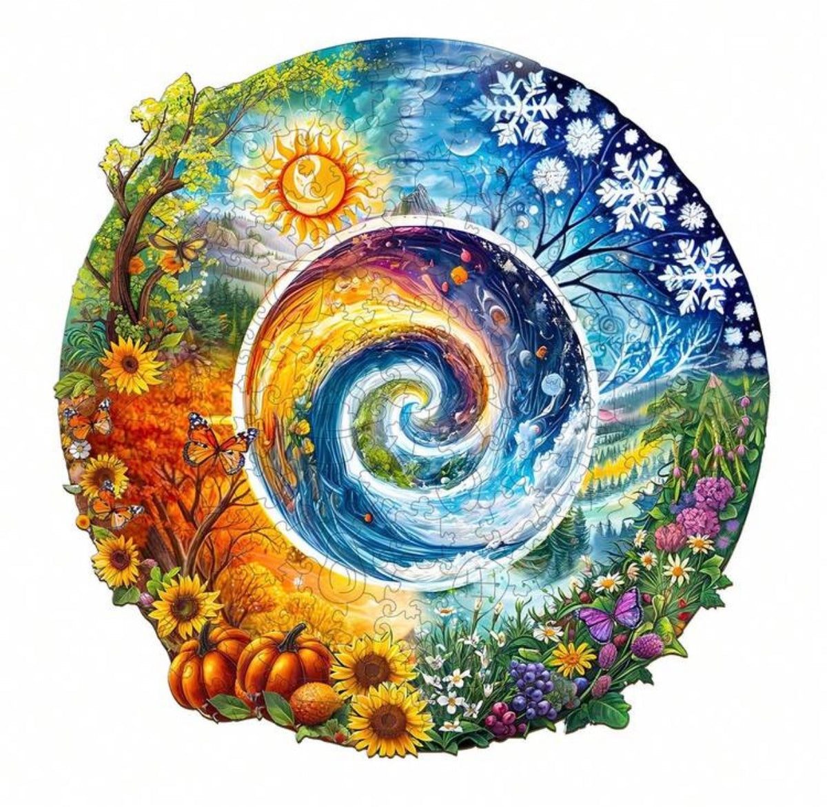 Yin Yang Glacial Forest, 29cm x 28.9cm (L)