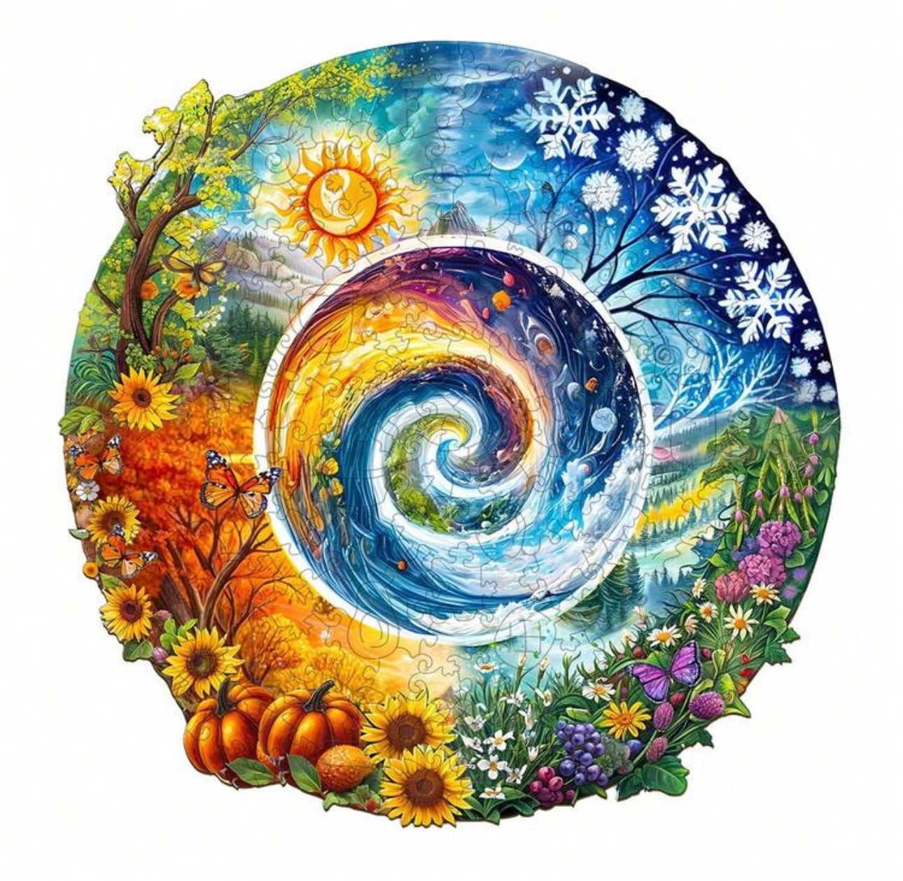 Yin Yang Glacial Forest, 29cm x 28.9cm (L)