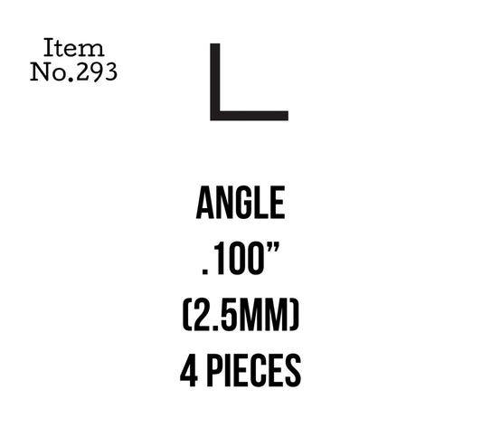 Angle 2.5mm or .100" 4 Pieces, 293