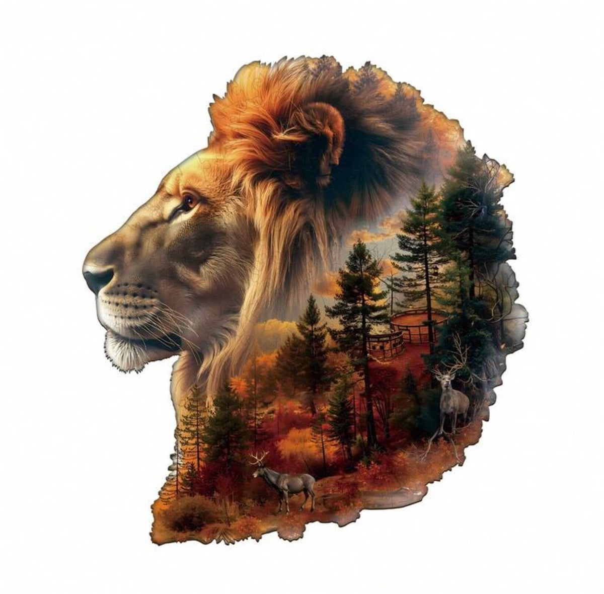 Sunset Lion, 29cm x 26.4cm (L)