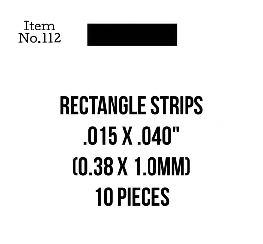 Rect. Strips 0.38 x 1.0mm or .015 x .040" 10 Pieces, 112