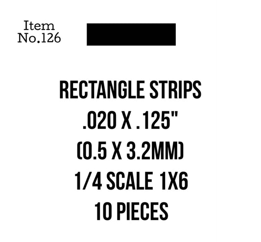Rect. Strips 0.5 x 3.2mm or .020 x .125" 10 Pieces, 126