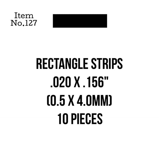Rect. Strips 0.5 x 4.0mm or .020 x .156" 10 Pieces, 127