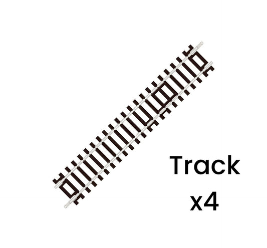 ST-200 x 4 'Blister Pack' Standard Straight, Code 100 'Setrack' (OO/HO)