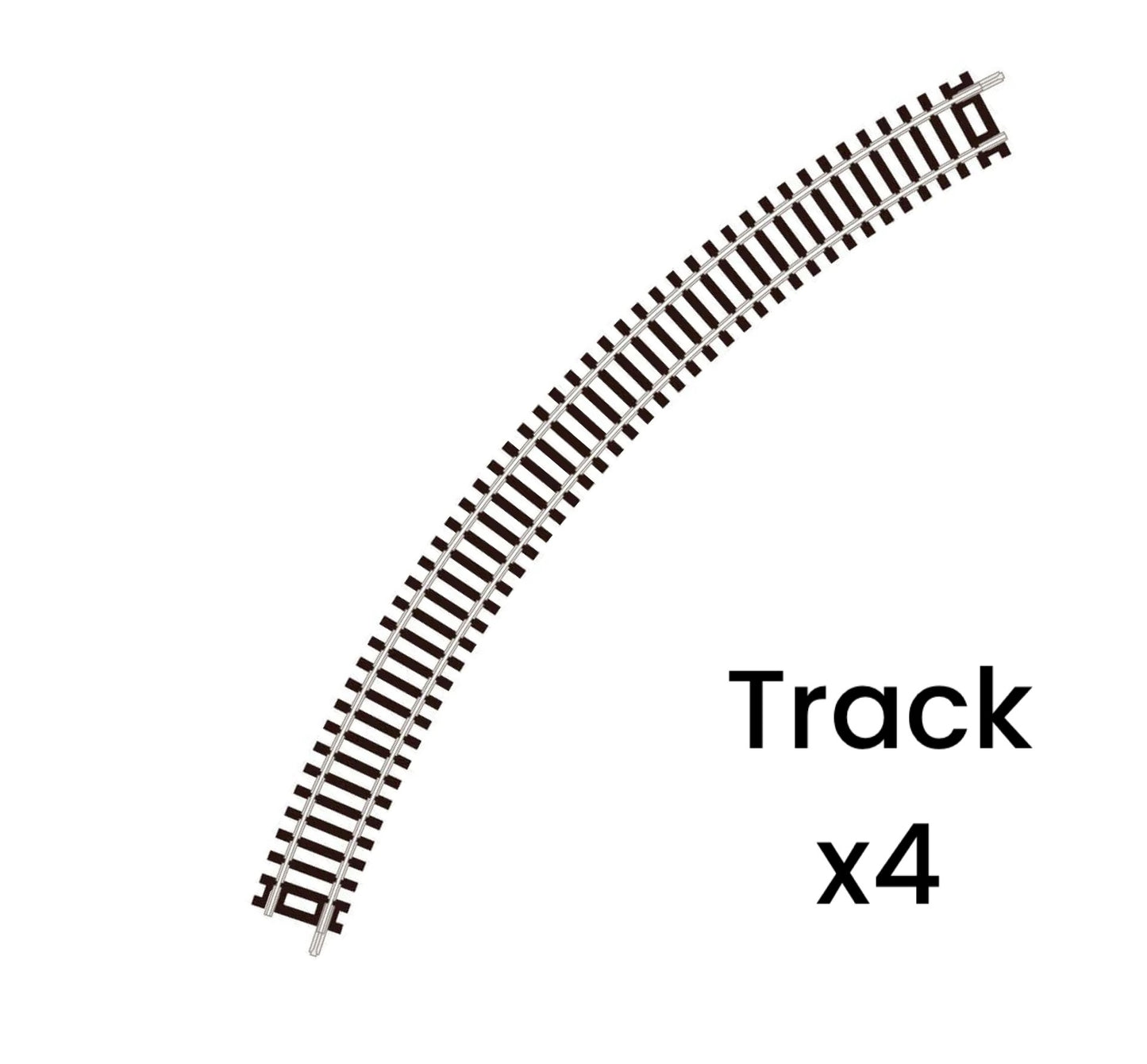 ST-12 x4 'Blister Pack' Double Curve, 1st Radius, Code 80 (Half Circle) 'Setrack' (N)