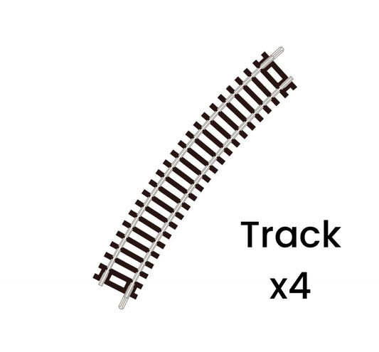 ST-3 x4 'Blister Pack' Standard Curve, 1st Radius, Code 80 'Setrack' (N)