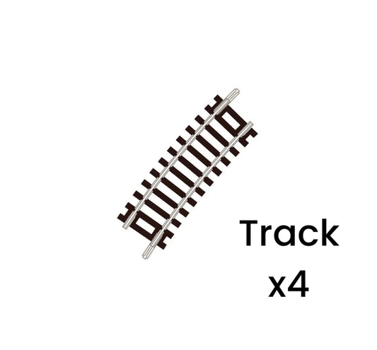 ST-4 x4 'Blister Pack' Half Curve, 1st Radius, Code 80 'Setrack' (N)