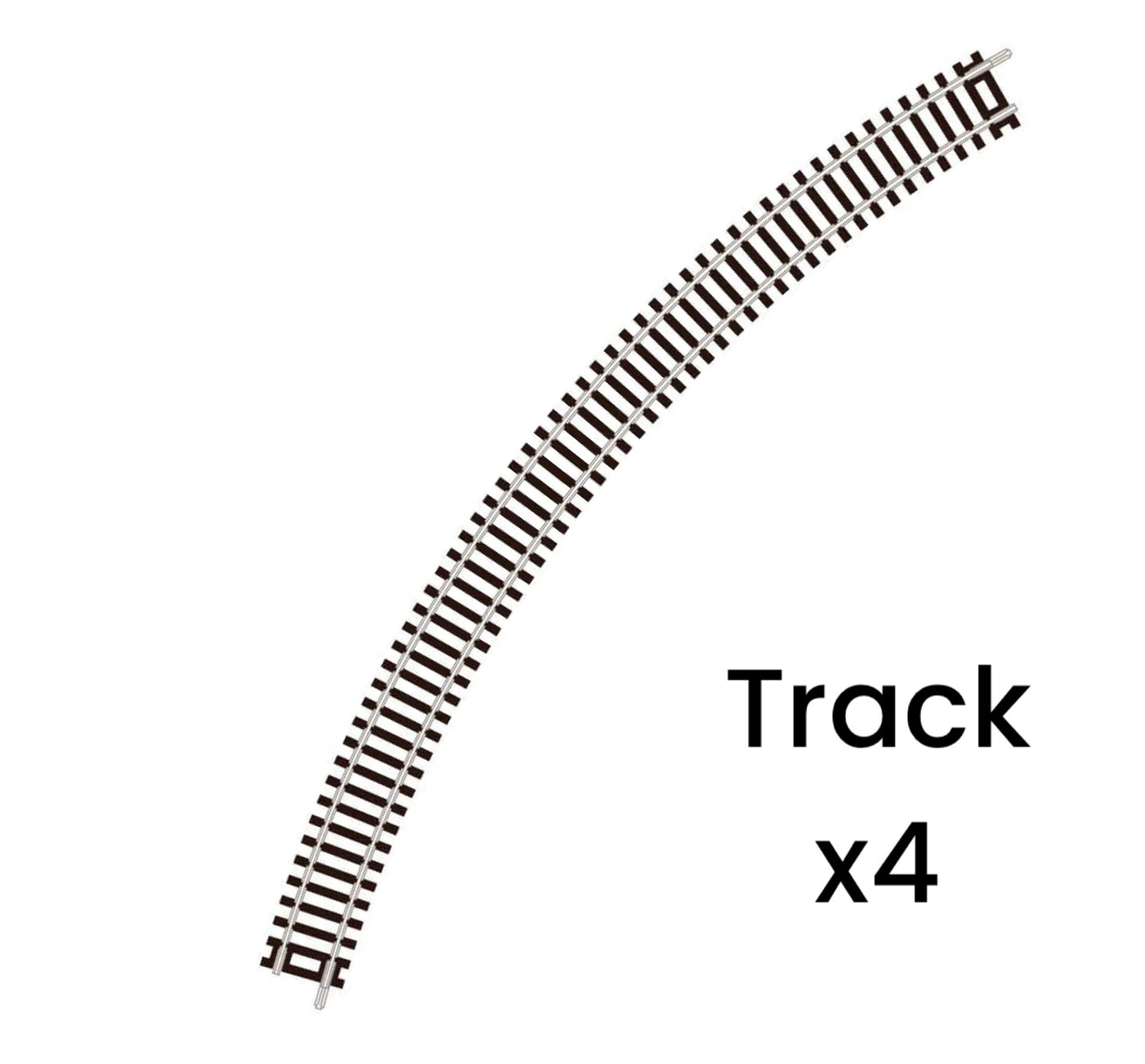 ST-15 x4 'Blister Pack' Double Curve, 2nd Radius, Code 80 (Half Circle) 'Setrack' (N)